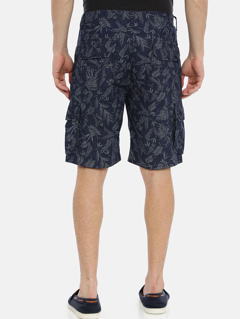 navy blue tropical print bermuda shorts - 17102565 - Zoom Image - 3