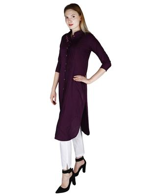 solid straight kurta - 17102772 - Standard Image - 2
