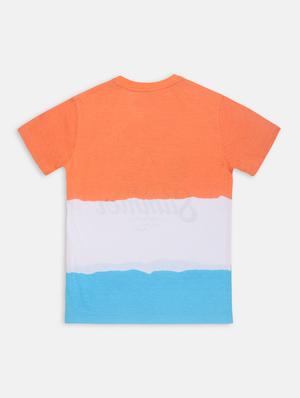 orange cotton t-shirt green cotton t-shirt with free mask - 17102874 - Standard Image - 2