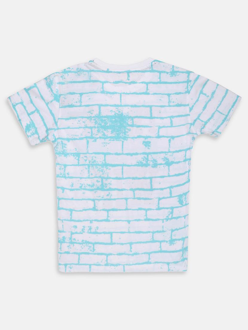 blue cotton t-shirt with free mask - 17102881 - Zoom Image - 2