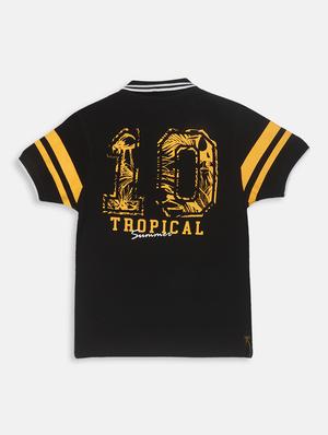 black cotton t-shirt with free mask - 17102894 - Standard Image - 2