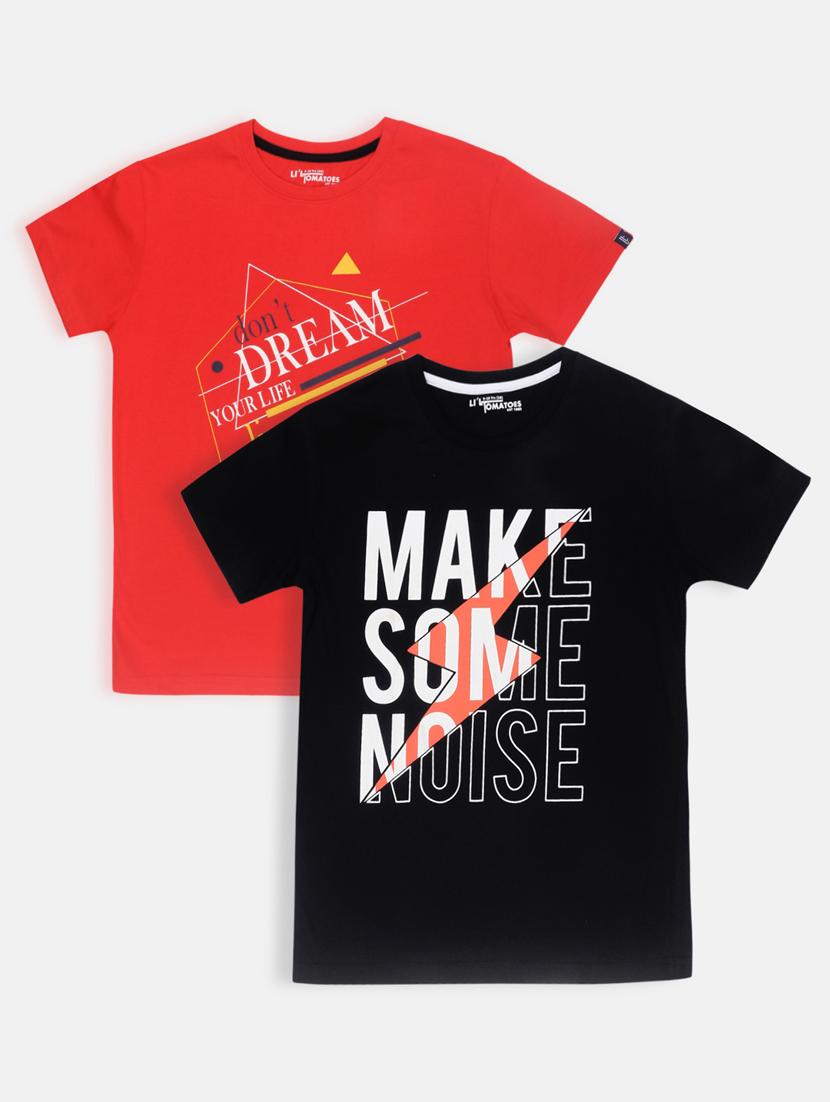 set of 2 cotton t-shirts with free mask - 17102897 - Zoom Image - 1