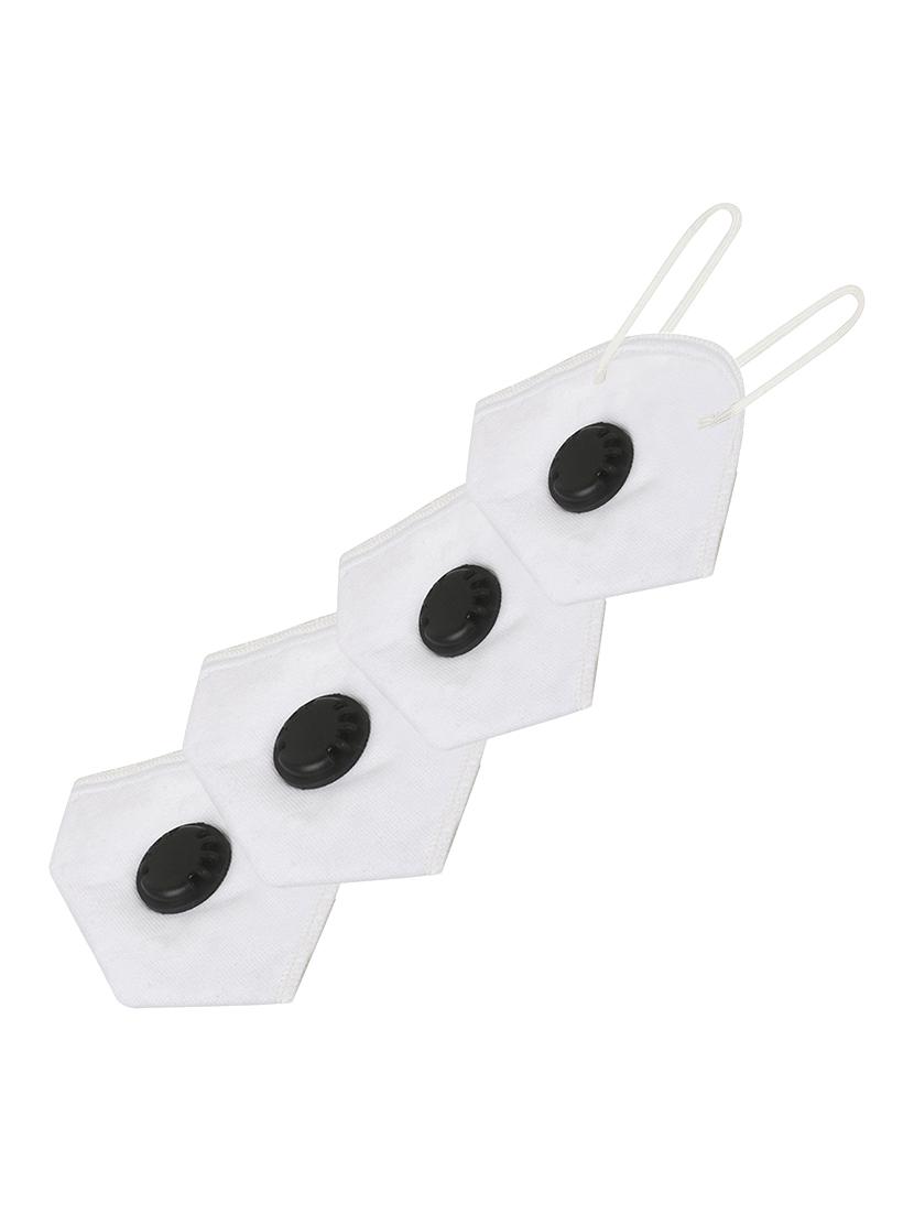 white polypropylene anti-pollution men mask ( pack of 4) - 17103074 - Zoom Image - 2