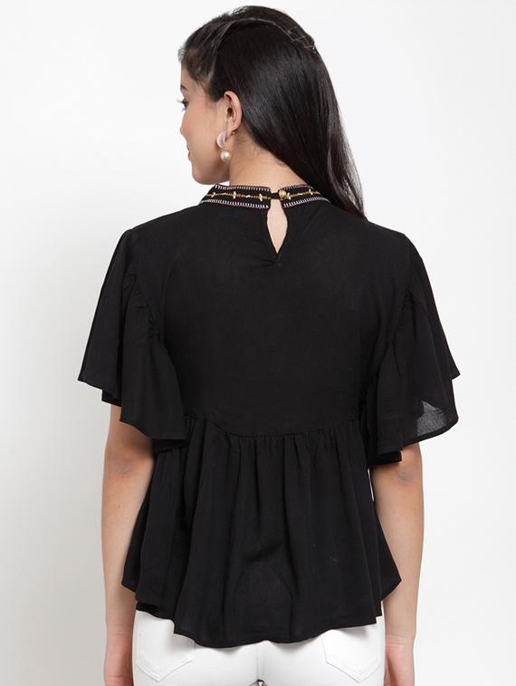 gather detail embroidered top - 17103301 - Zoom Image - 3
