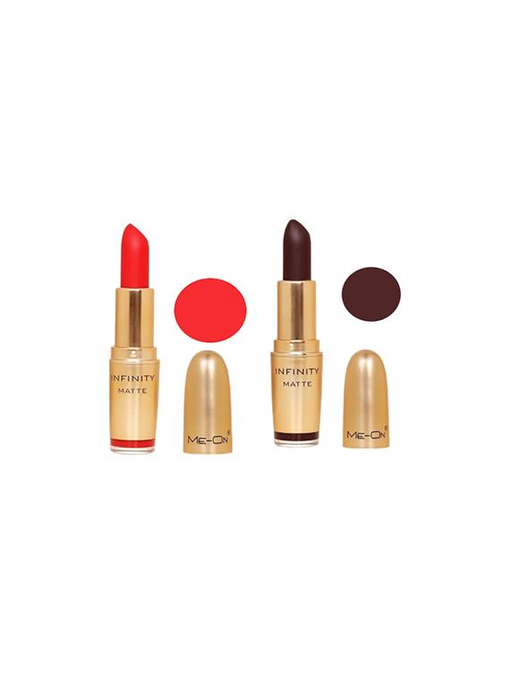 me-on infinity matte finish lipsticks shade#5,10 (pack of 2) - 17103592 - Zoom Image - 1