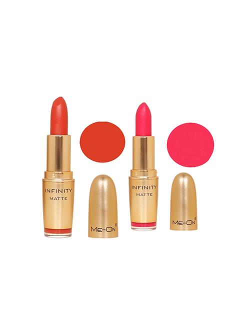 me-on infinity matte finish lipsticks shade#17,7 (pack of 2) - 17103597 - Standard Image - 1