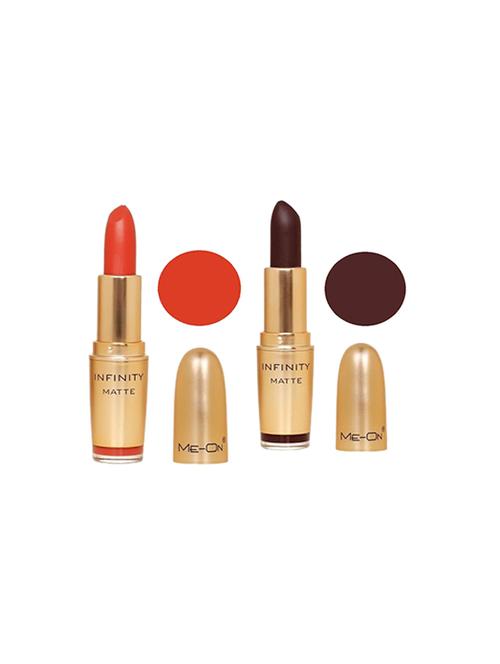 meon infinity matte finish lipsticks shade#17,10 (pack of 2) - 17103598 - Standard Image - 1