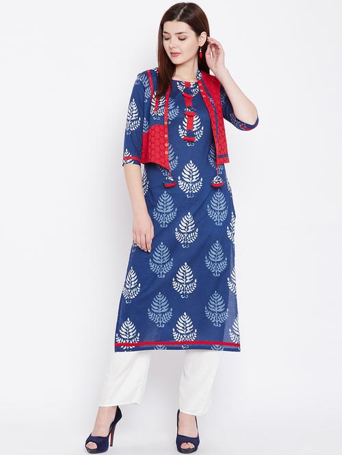 printed straight kurta - 17103675 - Very Small Image - 1