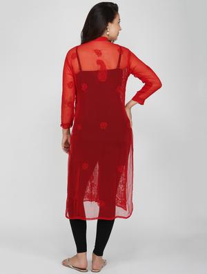 chikankari straight kurta - 17103701 - Standard Image - 3