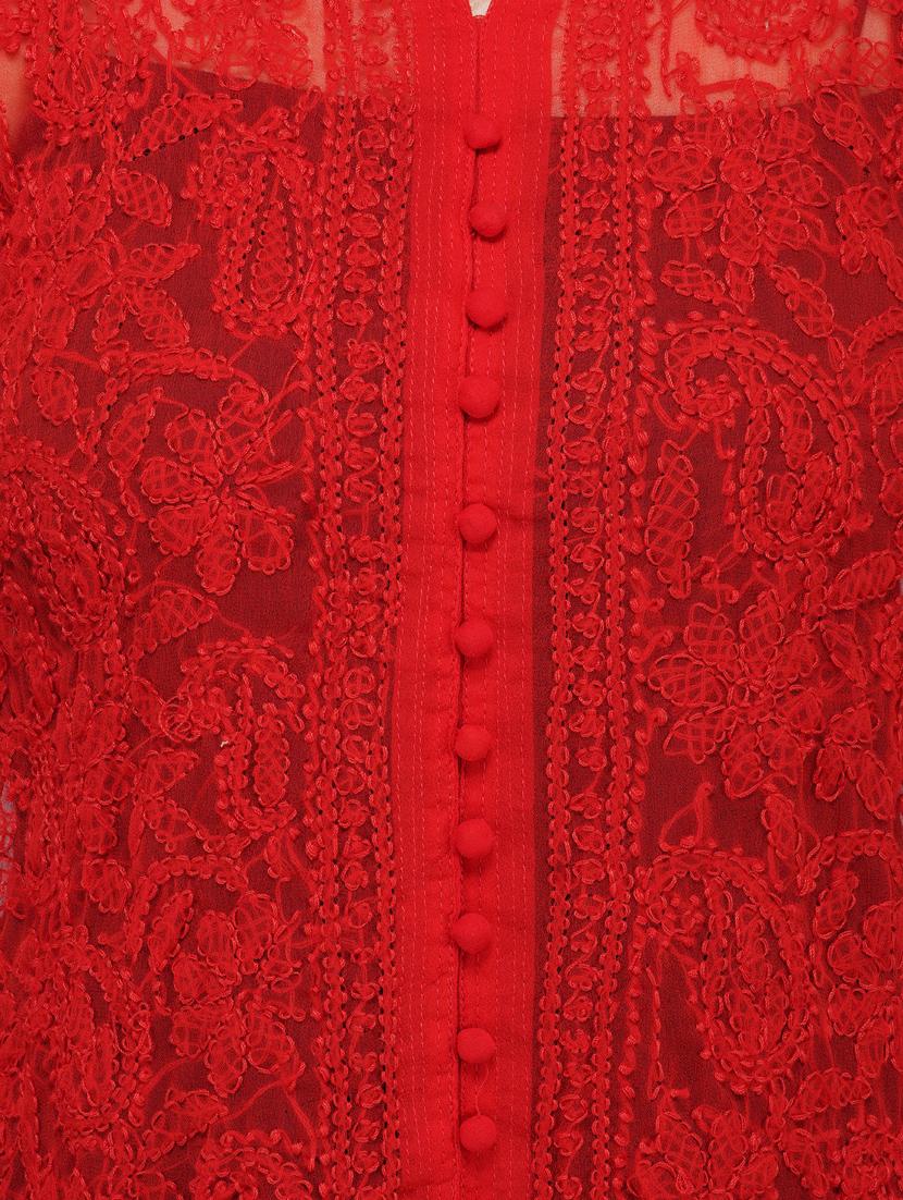 chikankari straight kurta - 17103701 - Zoom Image - 4
