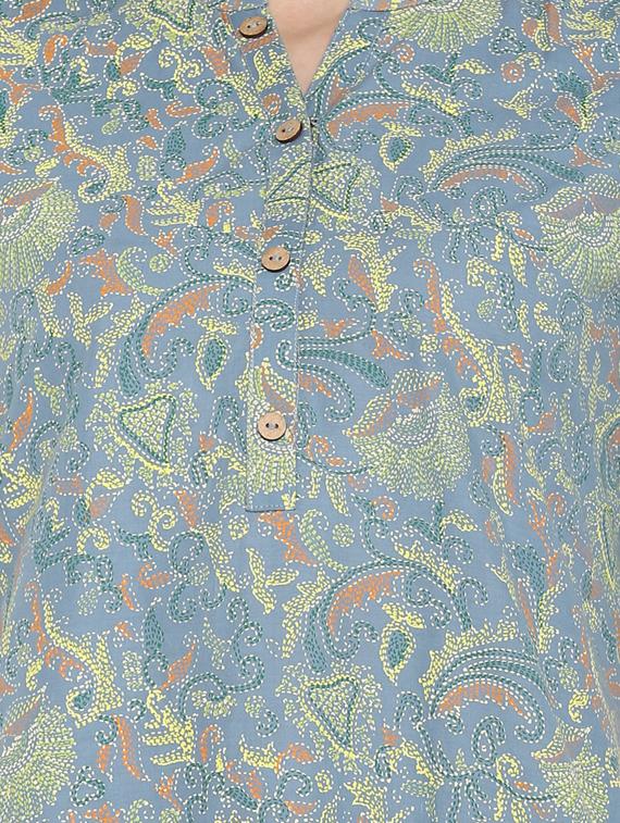 mandarin neck asymmetric tunic - 17103703 - Zoom Image - 5
