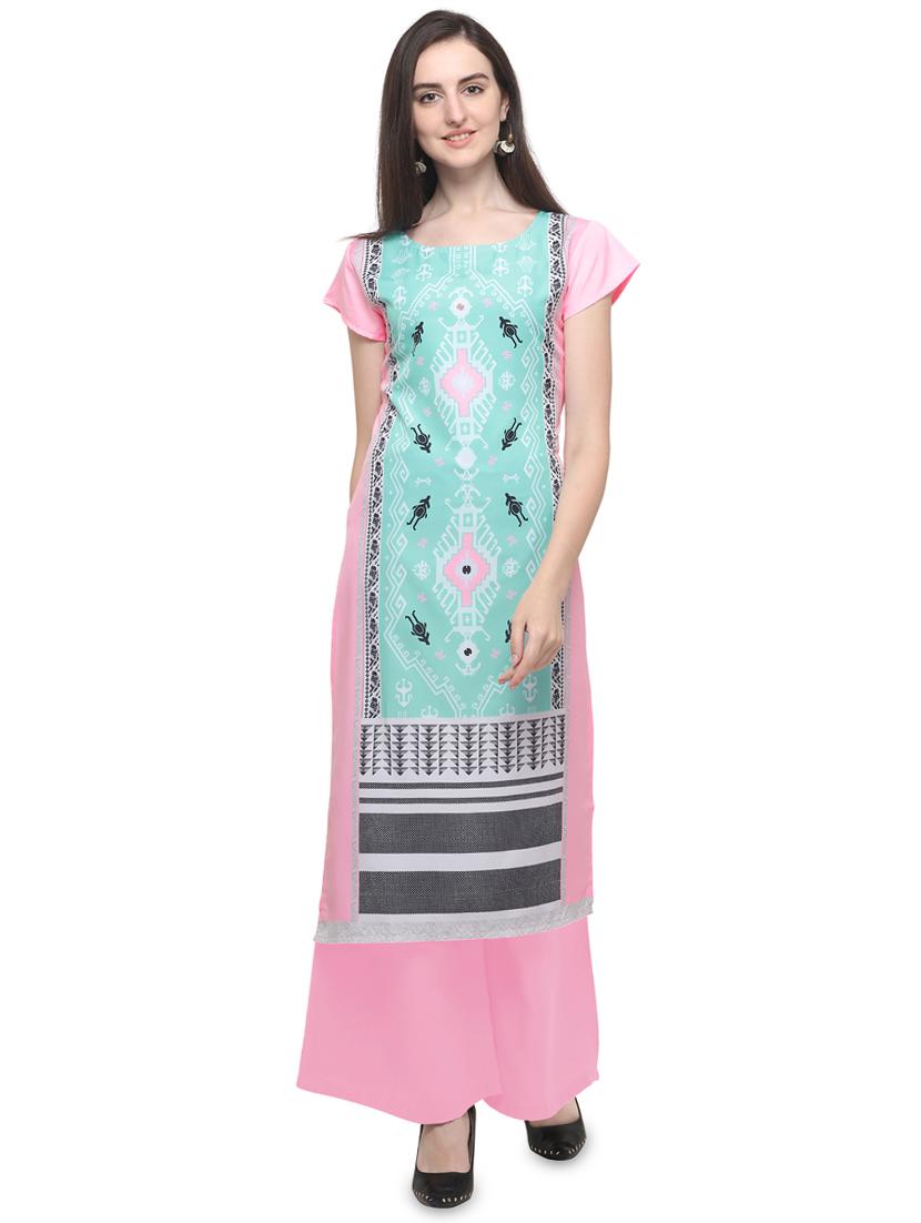 printed straight kurta - 17103911 - Zoom Image - 1