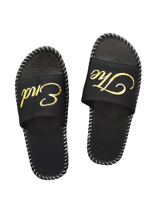 black slip on flip flops - 17104000 - Standard Image - 1