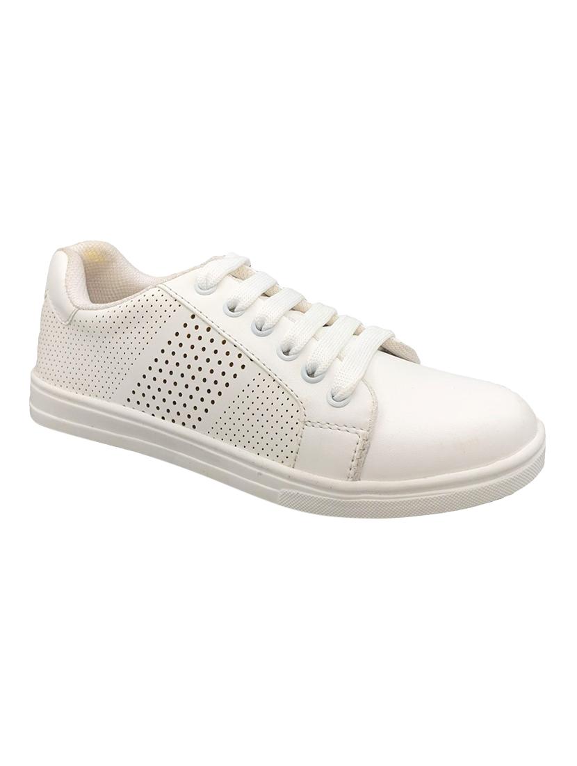 white lace-up casual shoes - 17104009 - Zoom Image - 1