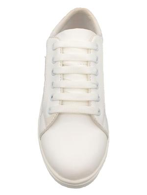 white lace-up sneakers - 17104012 - Standard Image - 4