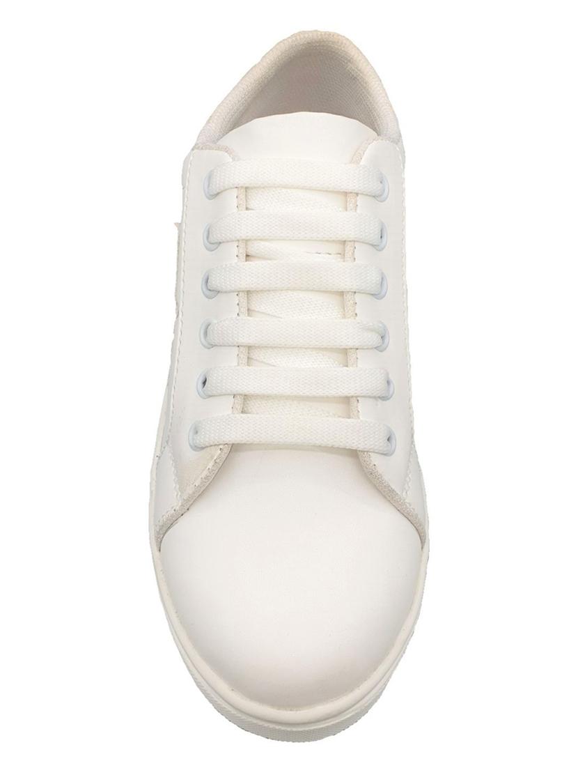 white lace-up sneakers - 17104012 - Zoom Image - 4