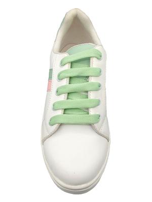 white lace-up sneakers - 17104014 - Standard Image - 4