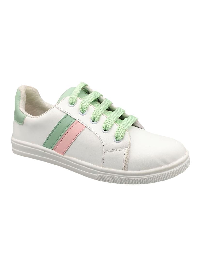 white lace-up sneakers - 17104014 - Zoom Image - 1