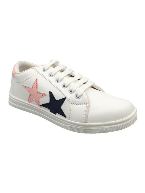 white lace-up sneakers - 17104016 - Standard Image - 1