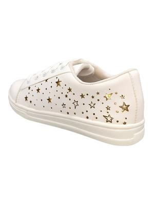 white lace-up sneakers - 17104019 - Standard Image - 2