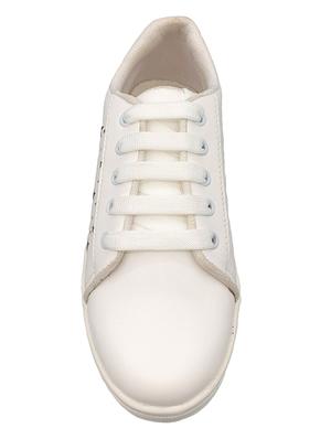 white lace-up sneakers - 17104019 - Standard Image - 4