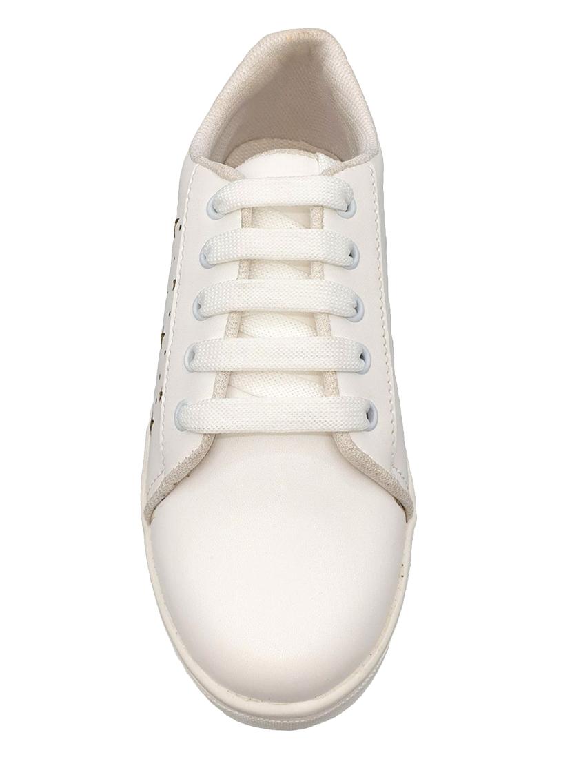 white lace-up sneakers - 17104019 - Zoom Image - 4