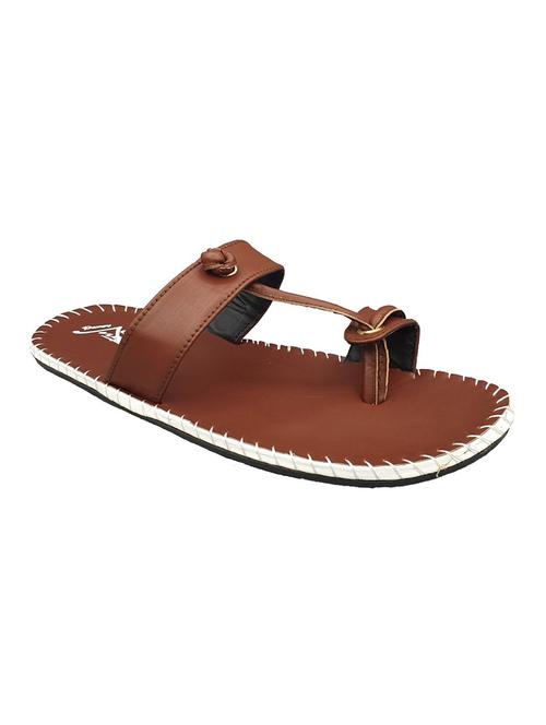 brown toe separator slippers - 17104077 - Standard Image - 1