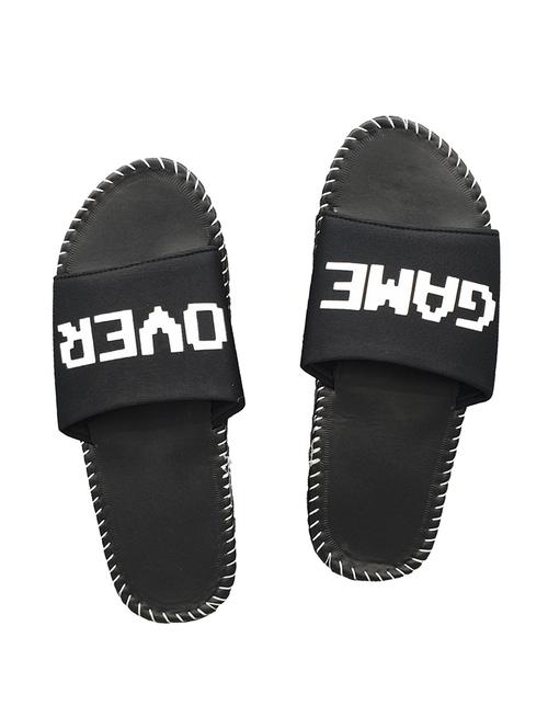 black slip on flip flops - 17104083 - Very Small Image - 1