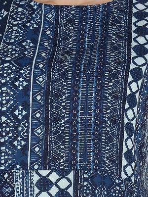 indigo flared kurta - 17104516 - Standard Image - 4