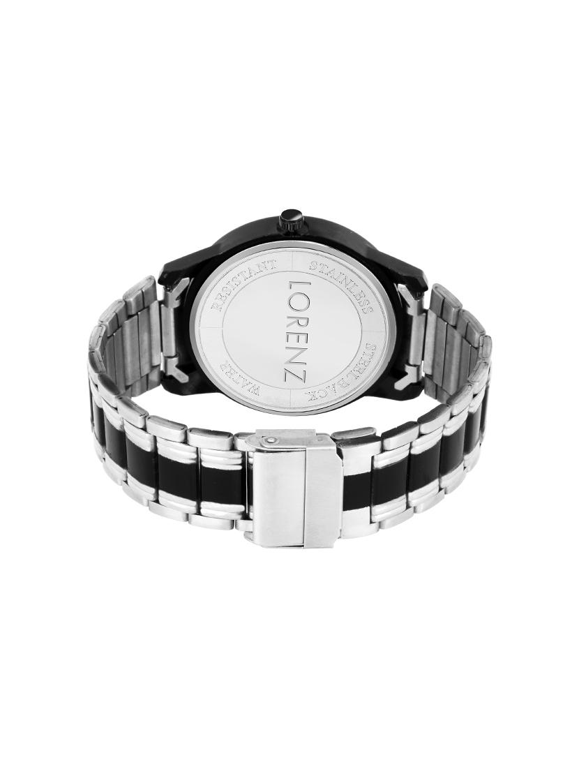 lorenz two tone chain & maroon dial watch for men | watch for boys | mk-3054k - 17104519 - Zoom Image - 3