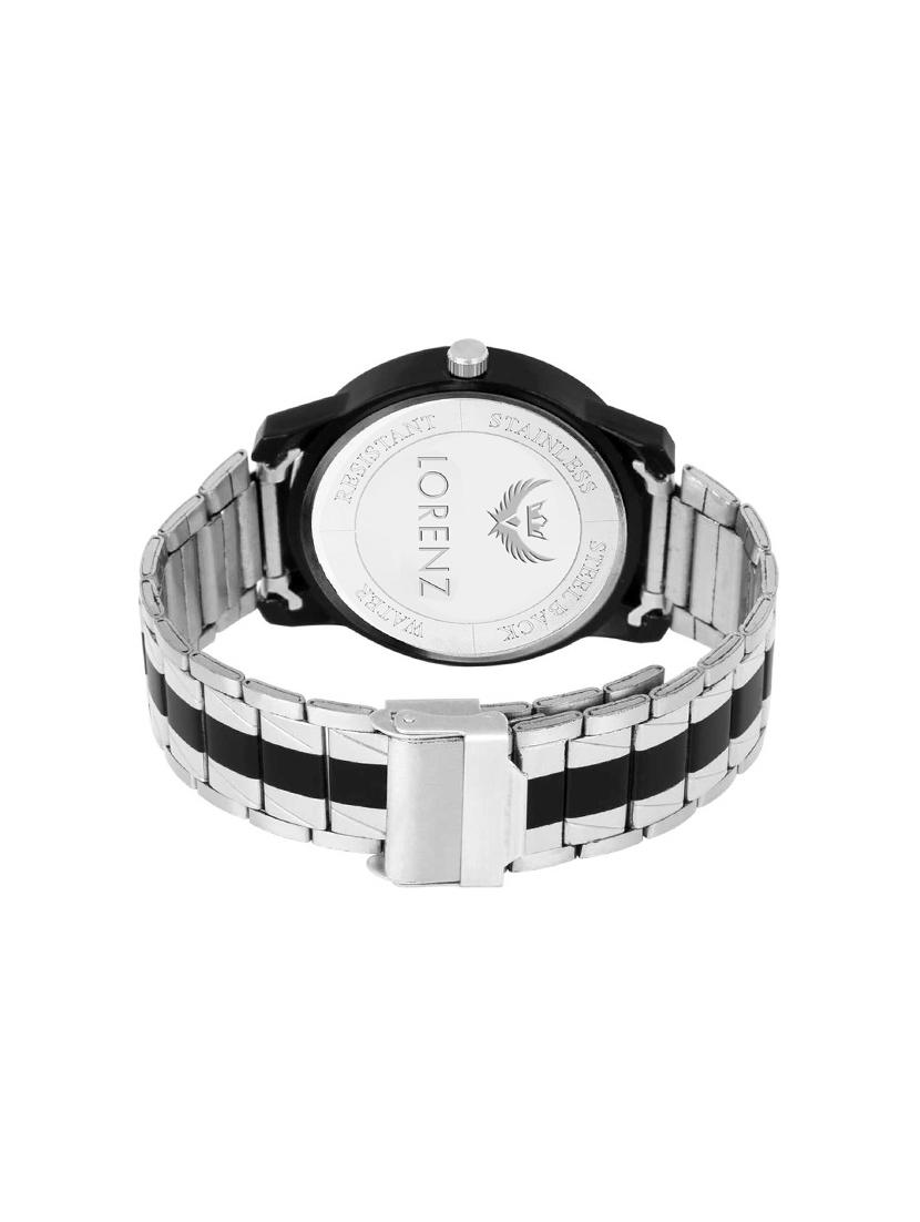 lorenz two tone chain & brown dial watch for men | watch for boys | mk-3055k - 17104520 - Zoom Image - 3