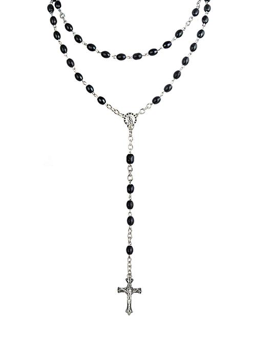 black silver tone brass pendant - 17104668 - Standard Image - 1