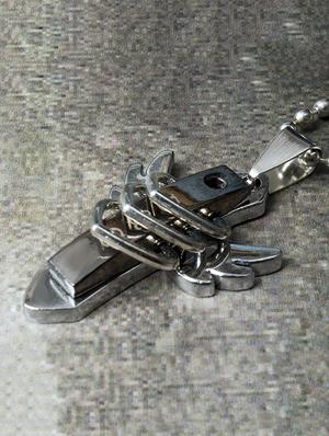 silver colored brass pendant - 17104698 - Standard Image - 2