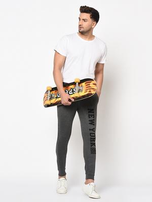 grey printed jogger - 17104804 - Standard Image - 4