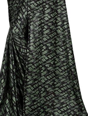 geometrical printed saree with blouse - 17104816 - Standard Image - 2