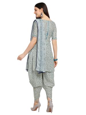 printed unstitched suit - 17104921 - Standard Image - 3