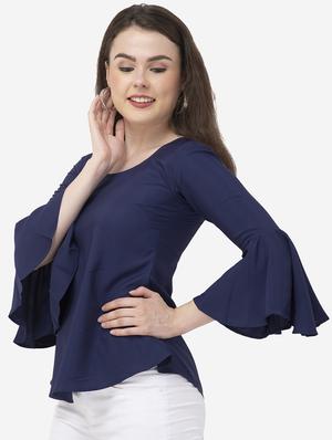bell sleeves solid top - 17104944 - Standard Image - 2