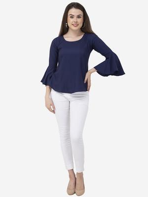 bell sleeves solid top - 17104944 - Standard Image - 4