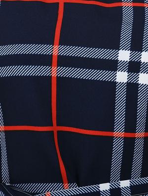tie front checkered peplum top - 17104948 - Standard Image - 5