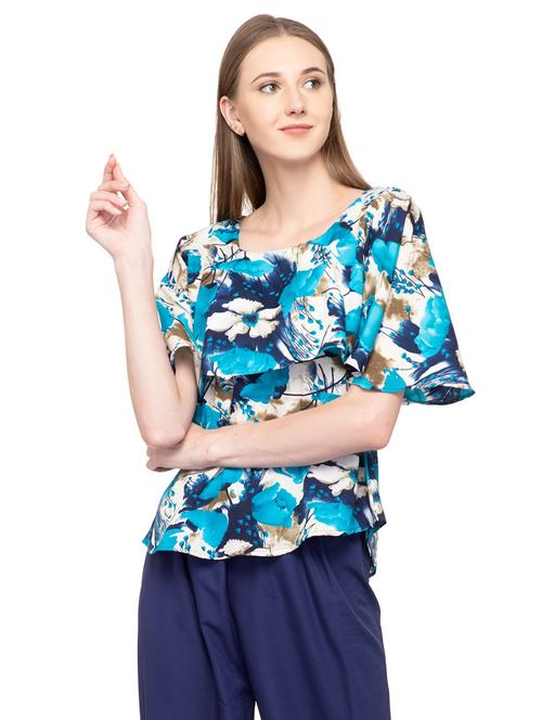 cape sleeves floral top - 17104962 - Very Small Image - 1