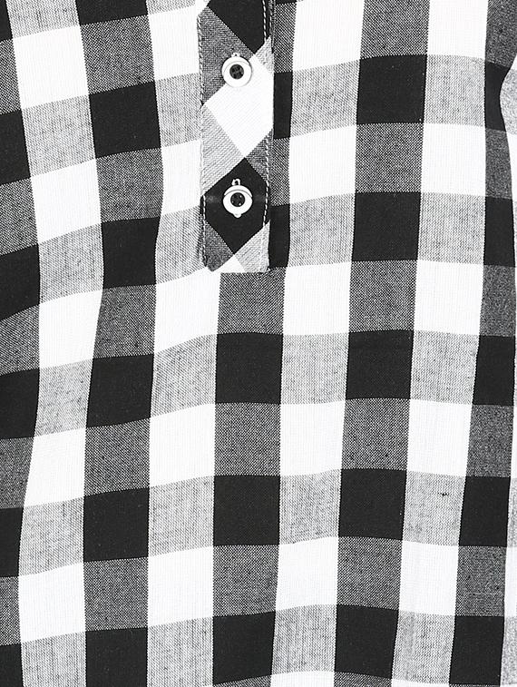 checkered straight kurta - 17105136 - Zoom Image - 5