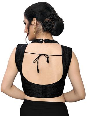 black art silk embroidered blouse - 17105228 - Standard Image - 3