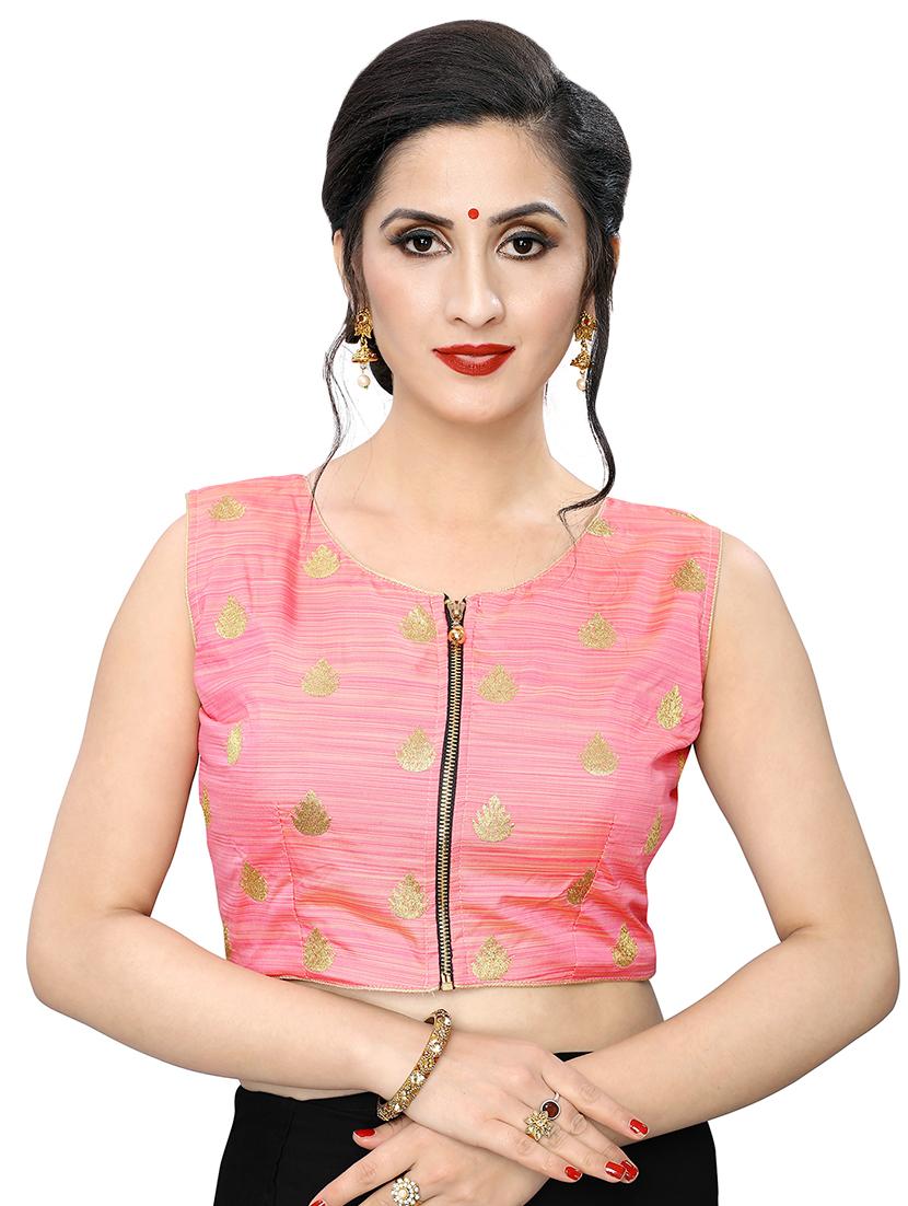 pink art silk embroidered blouse - 17105237 - Zoom Image - 1