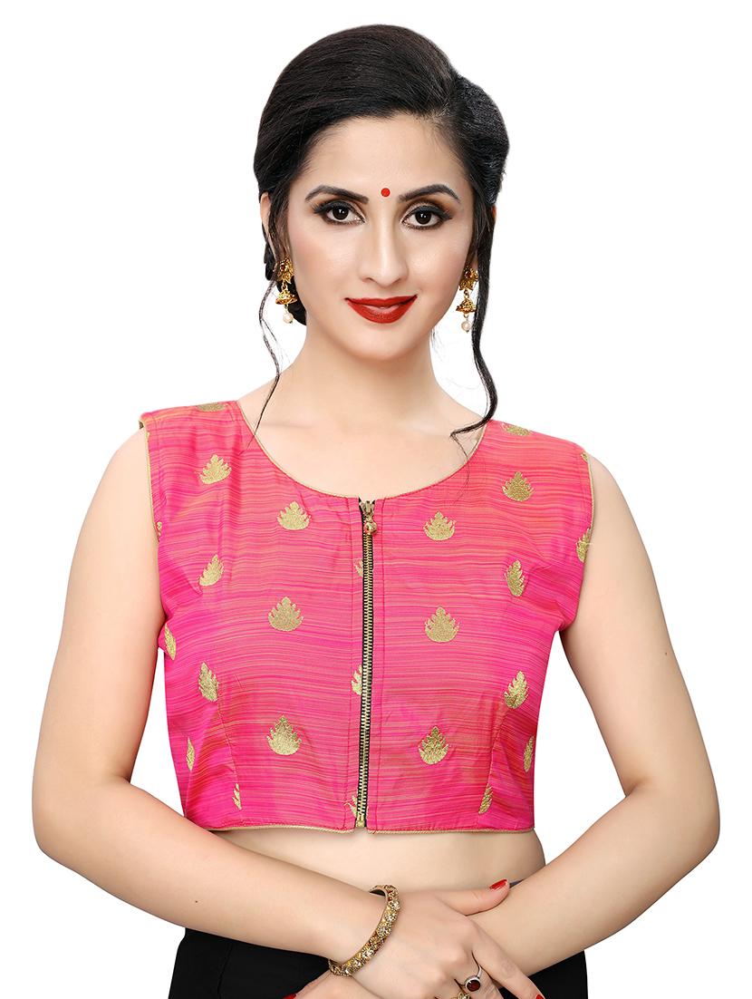 pink art silk embroidered blouse - 17105240 - Zoom Image - 1