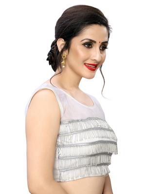 embellished solid blouse - 17105276 - Standard Image - 2