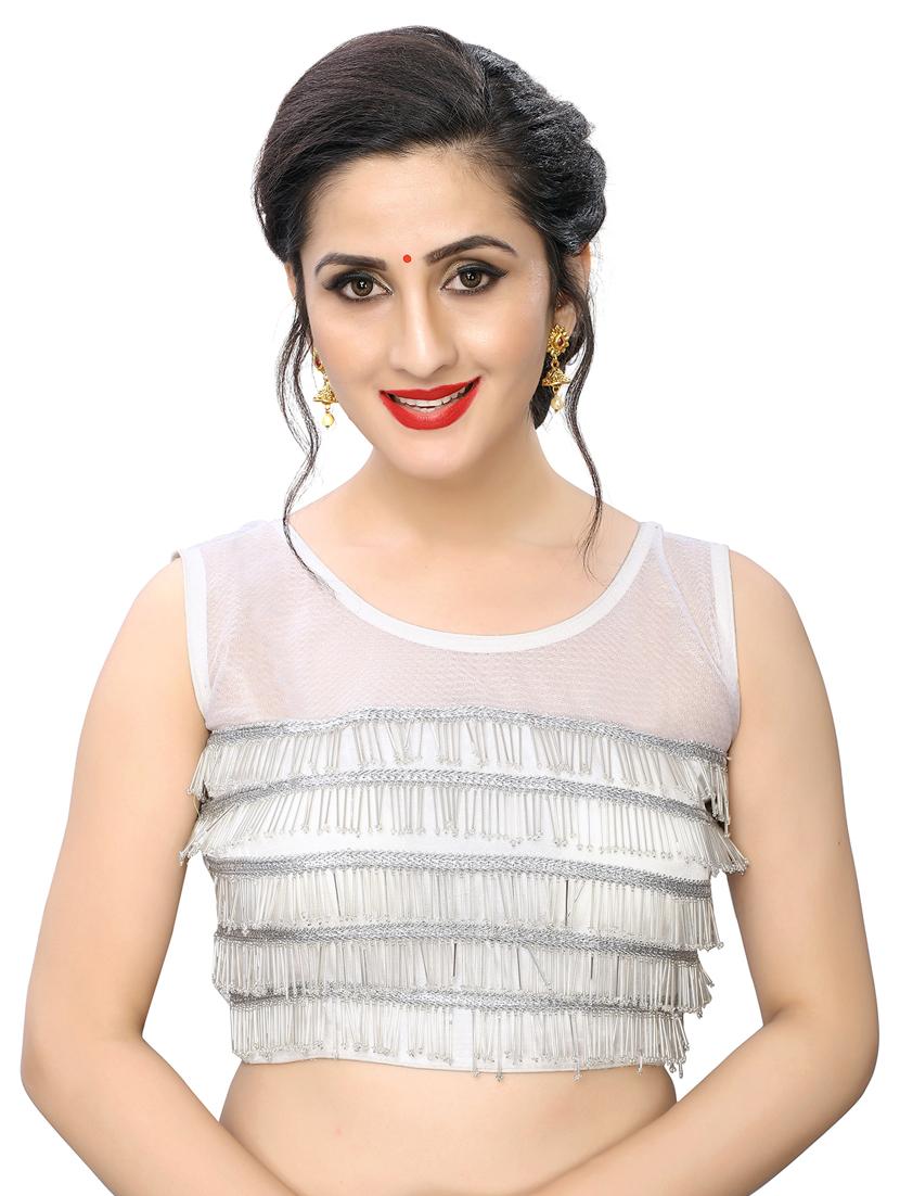 embellished solid blouse - 17105276 - Zoom Image - 1
