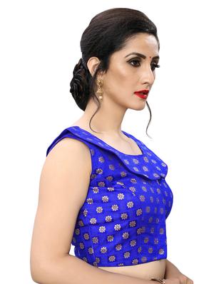 blue jacquard blouse - 17105302 - Standard Image - 2