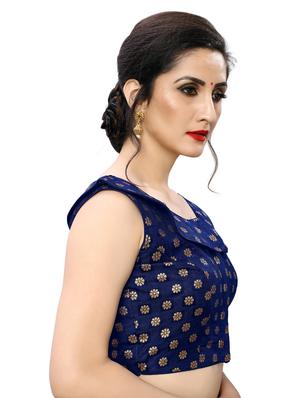 blue jacquard blouse - 17105304 - Standard Image - 2