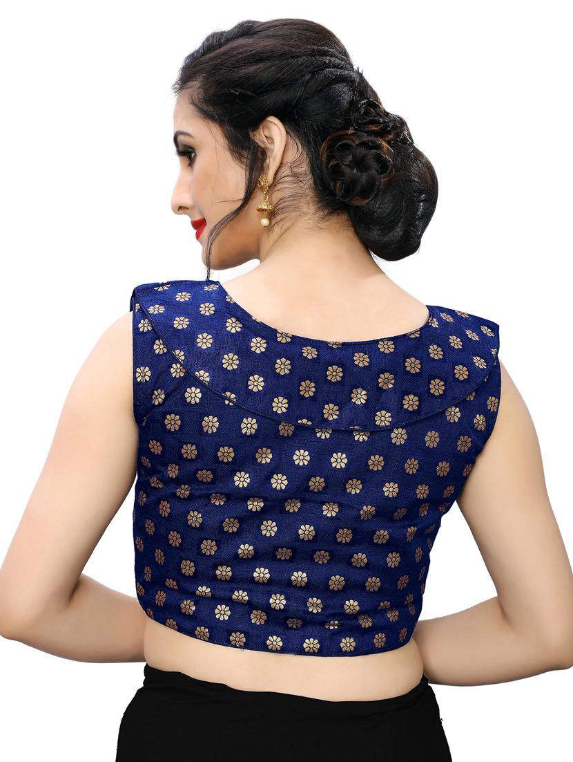 blue jacquard blouse - 17105304 - Zoom Image - 3