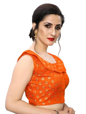 orange jacquard blouse - 17105305 - Standard Image - 2